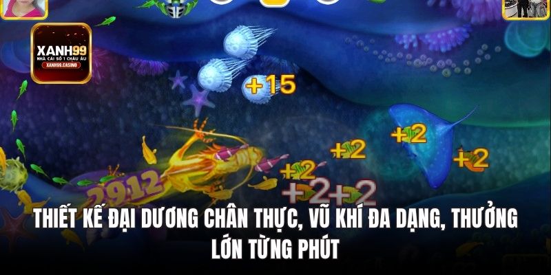 Thiết kế đại dương chân thực, vũ khí đa dạng