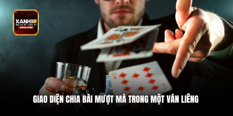 Giao diện chia bài mượt mà trong một ván Liêng