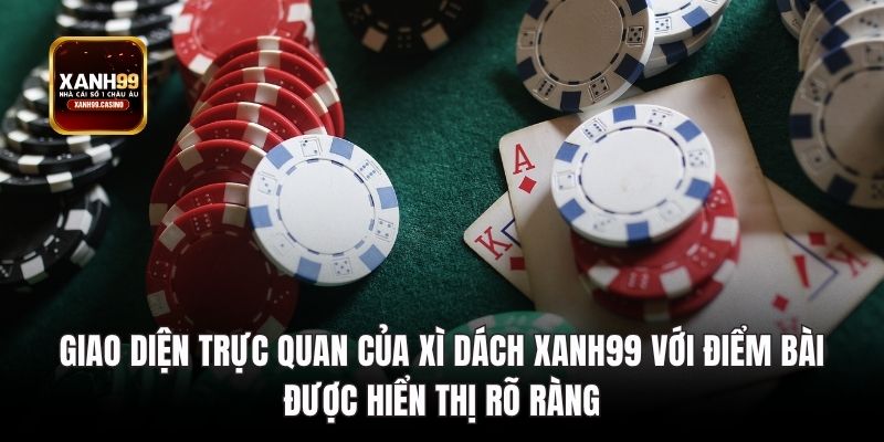 Giao diện trực quan của Xì Dách Xanh99